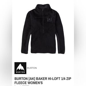 *DO NOT PURCHASE* - ISO Burton Baker Hi Loft Quarter Zip, Black XL.